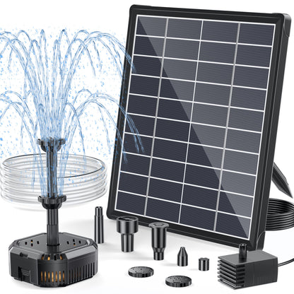 Solar Water Fountain Pump RRP - £36.99 6.5W with Filter Compact Filter Box for Small Pond Bird Bath