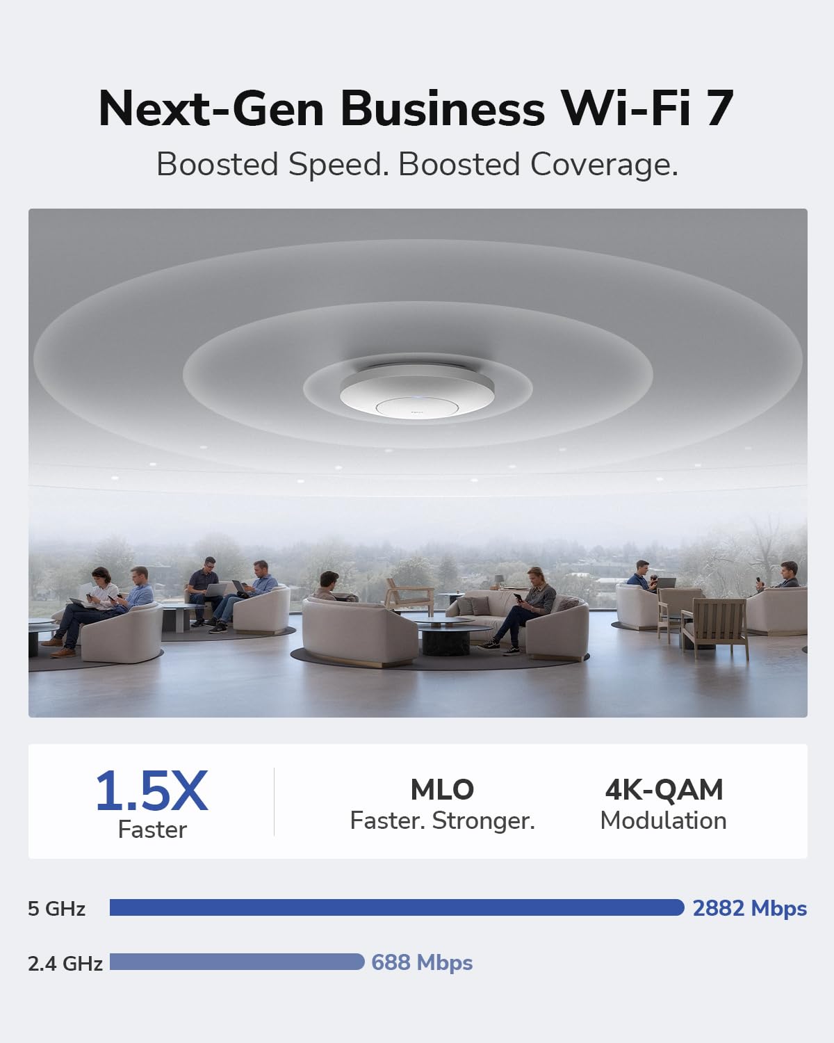 Cudy Dual Band Ceiling Mount RRP - £99.99 Wi-Fi 7 Access Point – Black