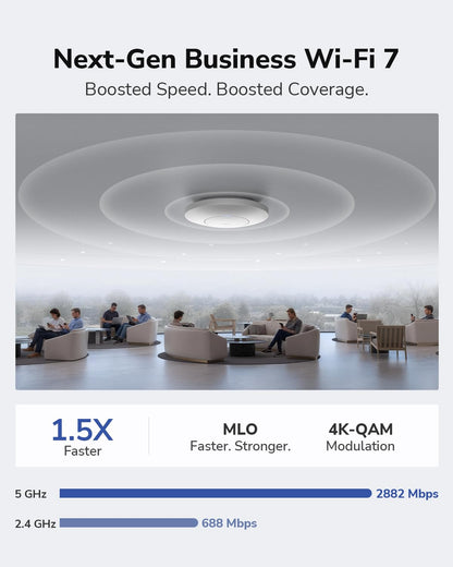 Cudy Dual Band Ceiling Mount RRP - £99.99 Wi-Fi 7 Access Point – Black