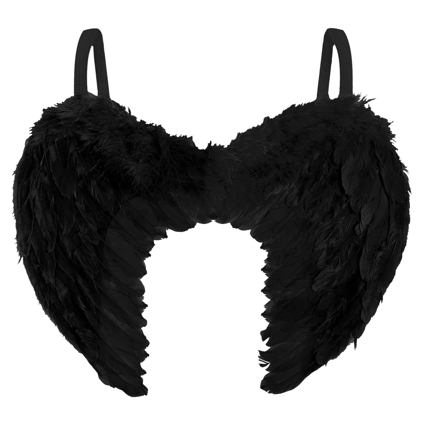 Moonlight Fright Women's Black Angel Wings Feather Costume Accessories - RRP £6.99 – Halloween