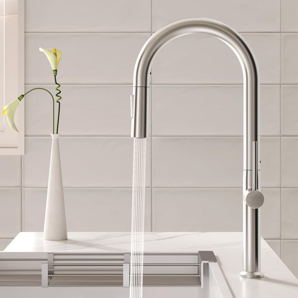 Kitchen Mixer Tap Pull-Out Sprayer RRP - £34.99 2-Mode 360° Swivel Single Handle – 43.6x22.6cm