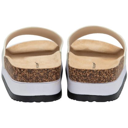 DUNLOP Ladies Wedge Platform Sandals - RRP £19.99 – White UK 7