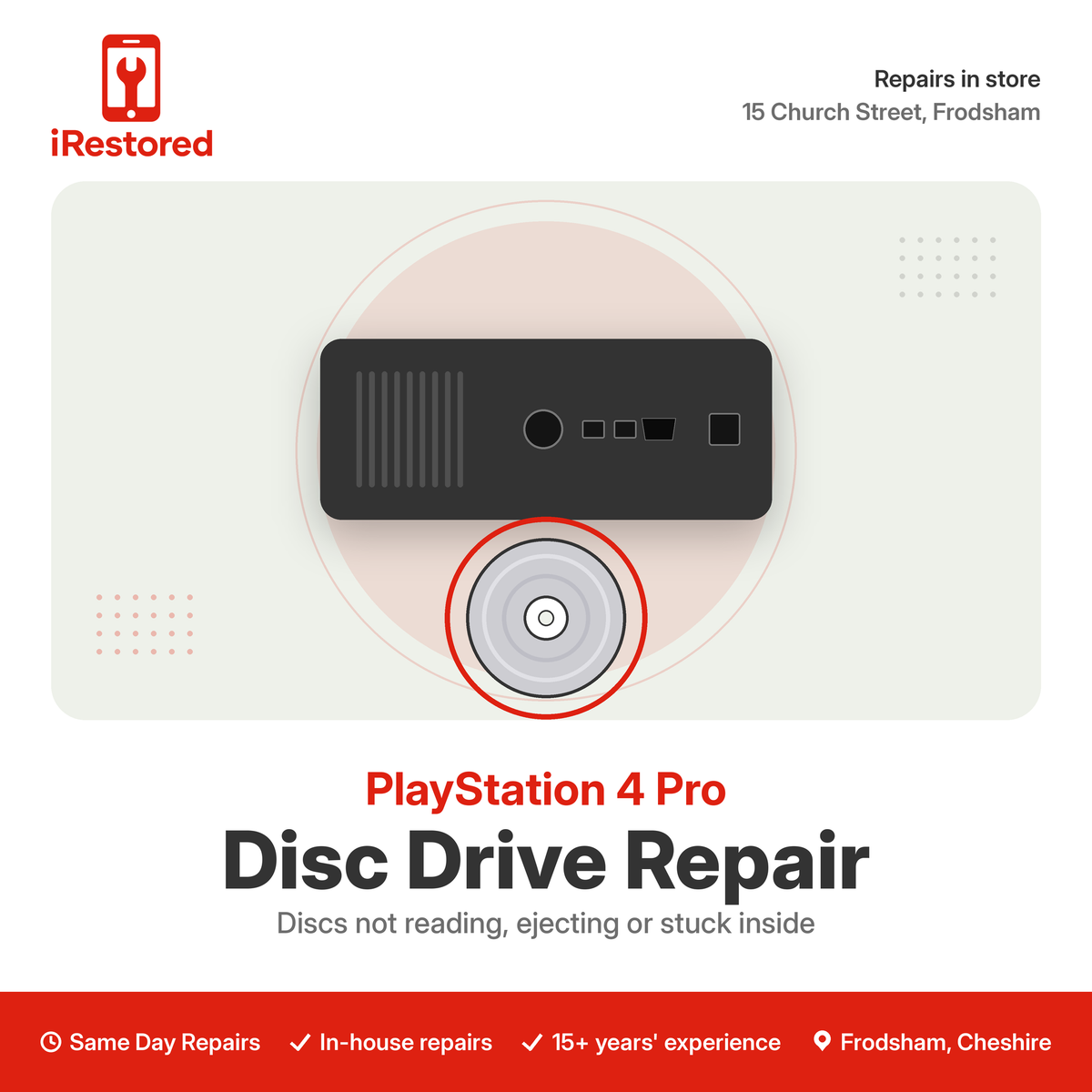 PlayStation 4 Pro Disc Drive Replacement