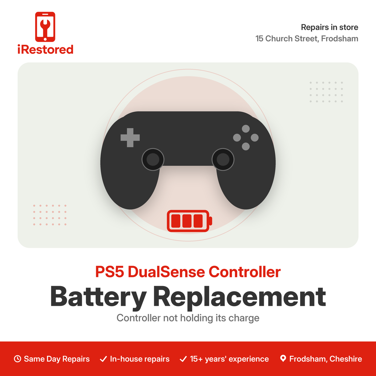PS5 DualSense Controller Battery Replacement