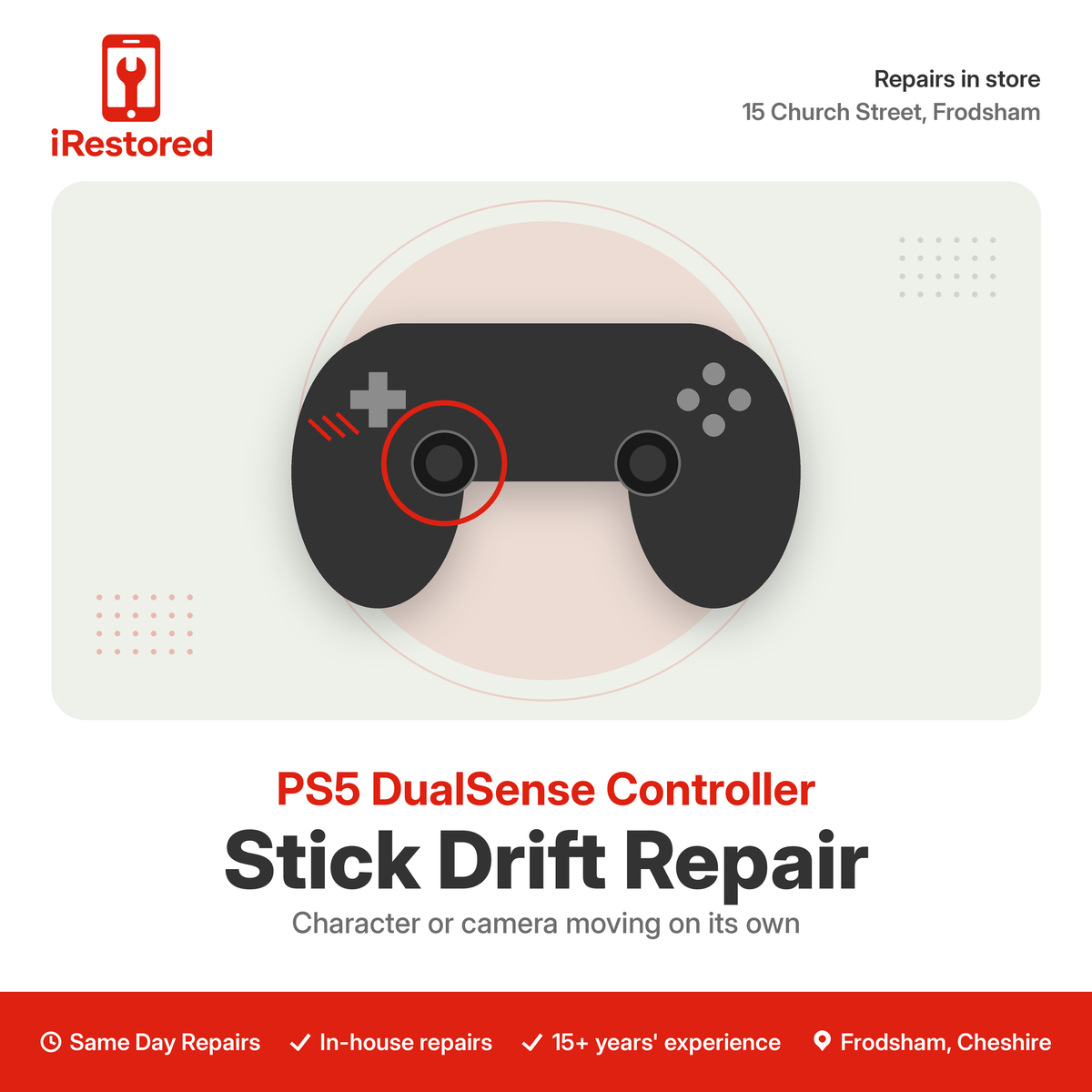 PS5 DualSense Controller Joystick Drift Repair