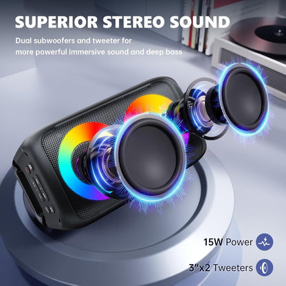 Karaoke Machine RRP - £59.99 with 1 Microphone Bluetooth Speaker Supports TV Smartphone AUX USB – Black