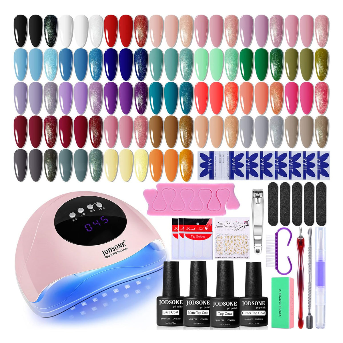 Gel Nail Polish Kit RRP - £39.99 with UV Light 32 Colours + Adhesive Bottles – Gifts for Women
