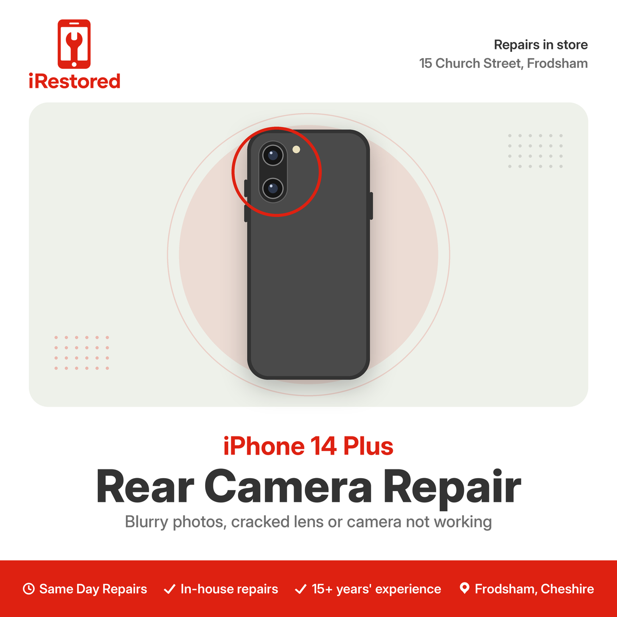 iPhone 14 Plus Camera Lens Repair