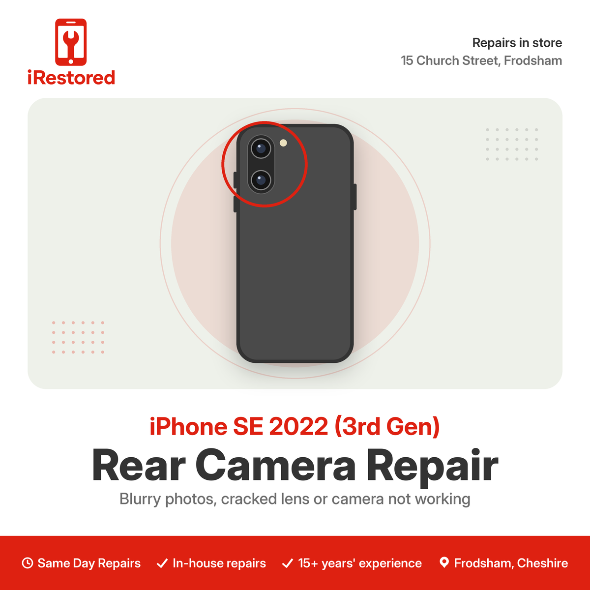 iPhone SE 2022 (3rd Gen) Rear Camera Repair