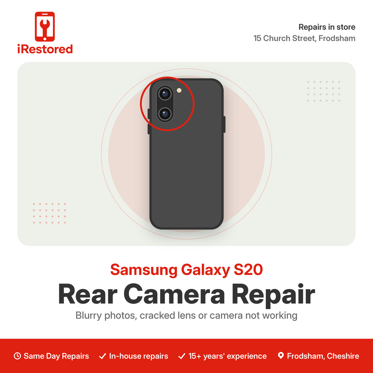 Samsung Galaxy S20 Rear Camera Repair