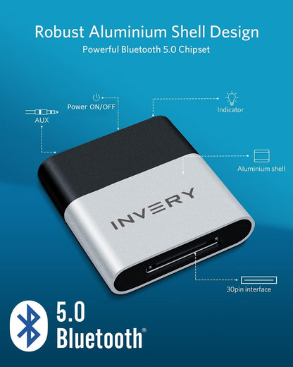 DockLinQ 30pin Bluetooth 5.0 Adapter RRP - £22.99 Receiver for Bose Sounddock and Other 30 pin iPod iPhone Music Docking Station