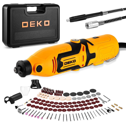 Multi Rotary Tool Kit RRP - £25.99 170W 126pc Mini Drill Sander with Flex Shaft for Carving Cutting Polishing – Yellow