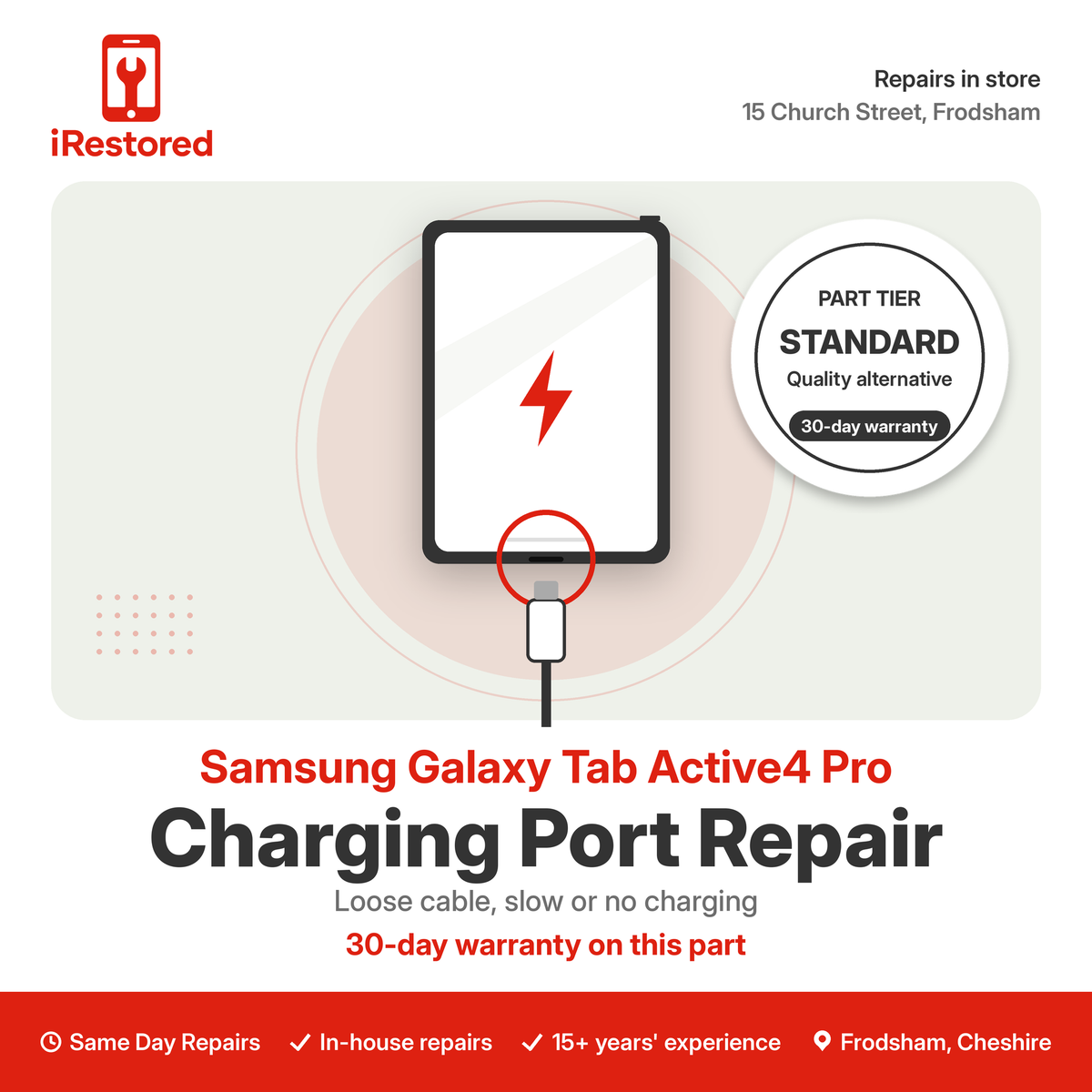 Samsung Galaxy Tab Active4 Pro Charging Port Repair