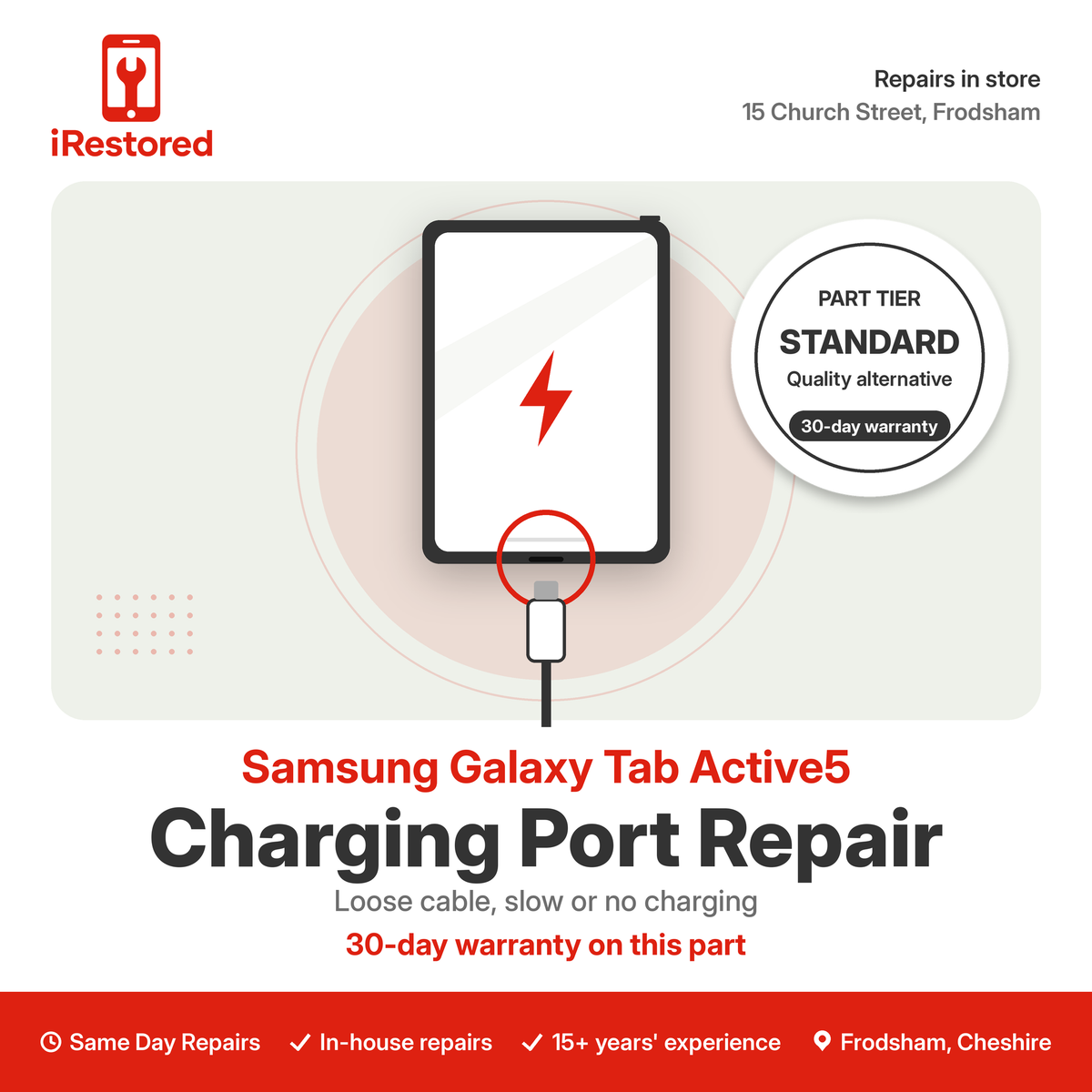 Samsung Galaxy Tab Active5 Charging Port Repair