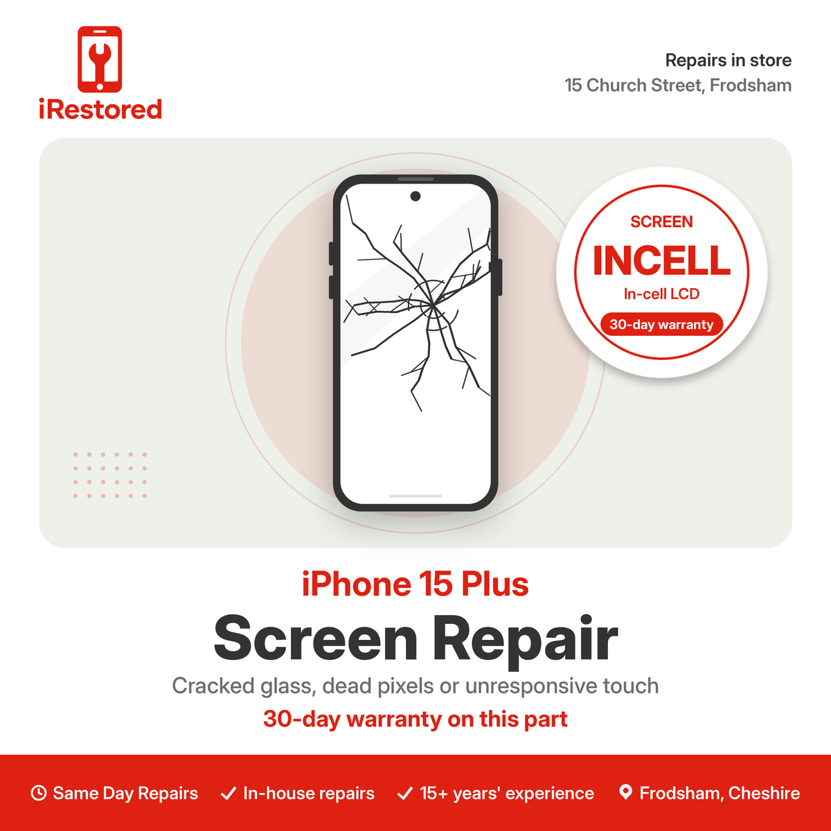 iPhone 15 Plus Screen Repair – Incell part