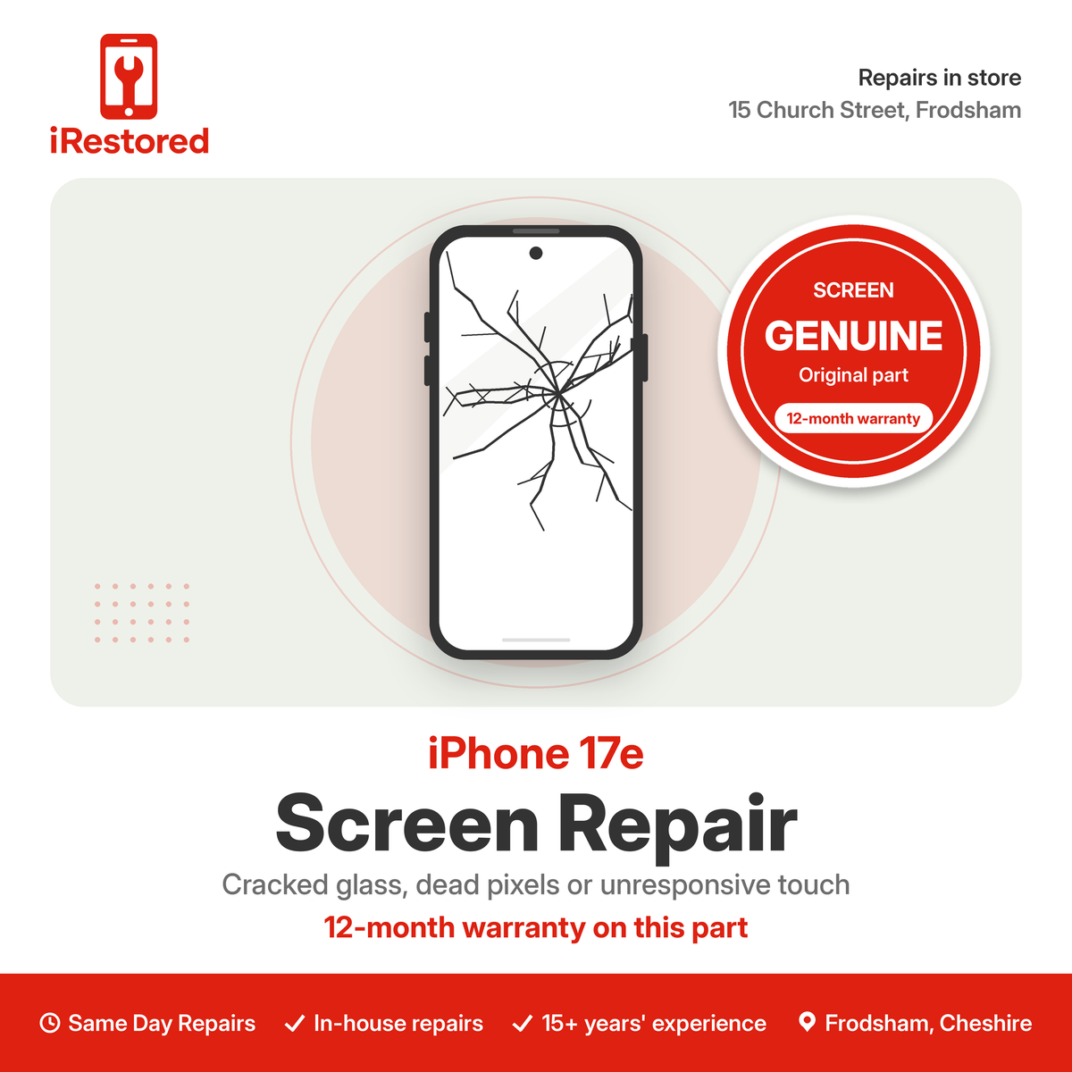 iPhone 17e Screen Repair – Genuine part