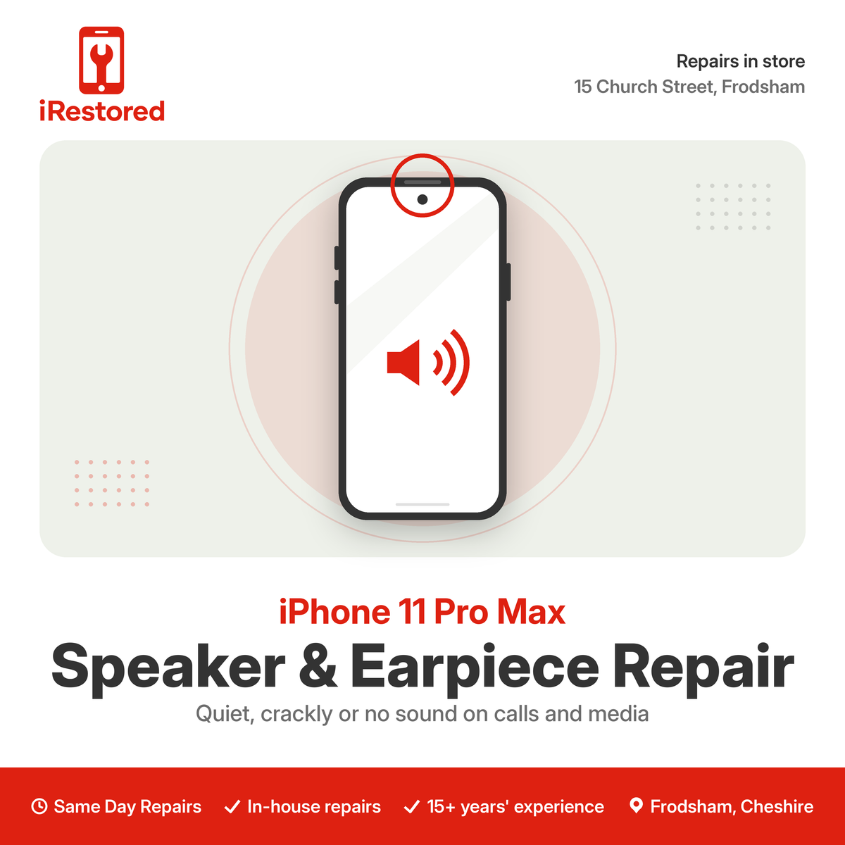 iPhone 11 Pro Max Earpiece Speaker Repair