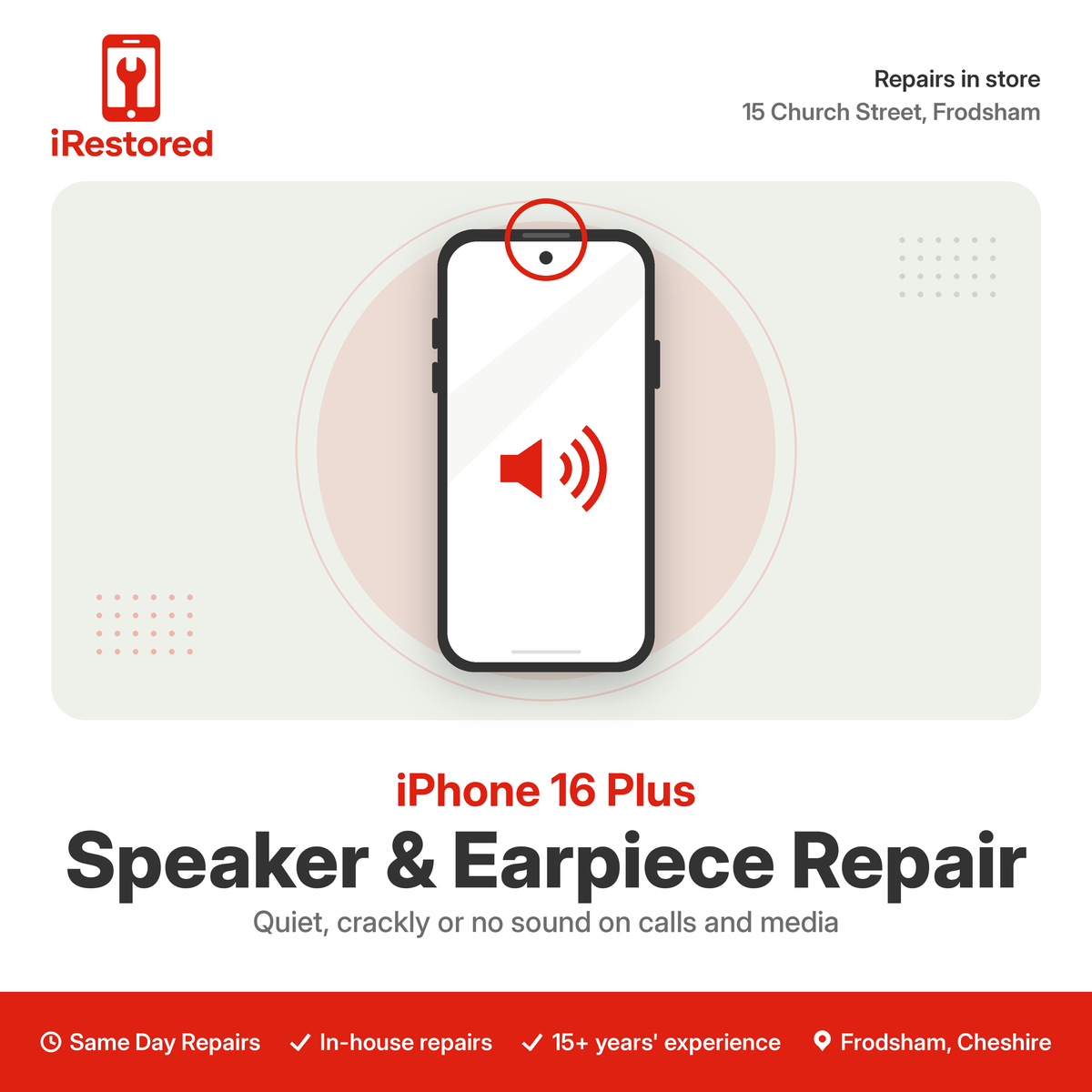 iPhone 16 Plus Loudspeaker Repair