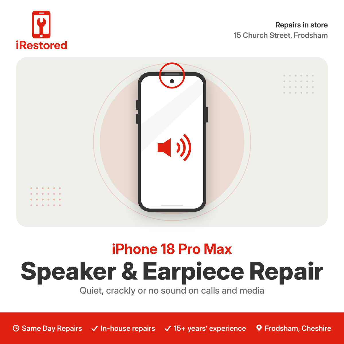 iPhone 18 Pro Max Loudspeaker Repair