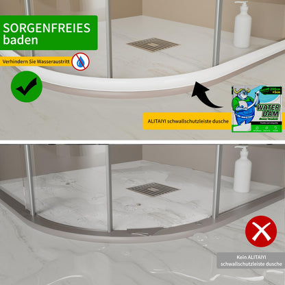 Wet Room Shower Water Barrier RRP - £20.99 Self-Adhesive Silicone Threshold Collapsible Water Dam – Clear