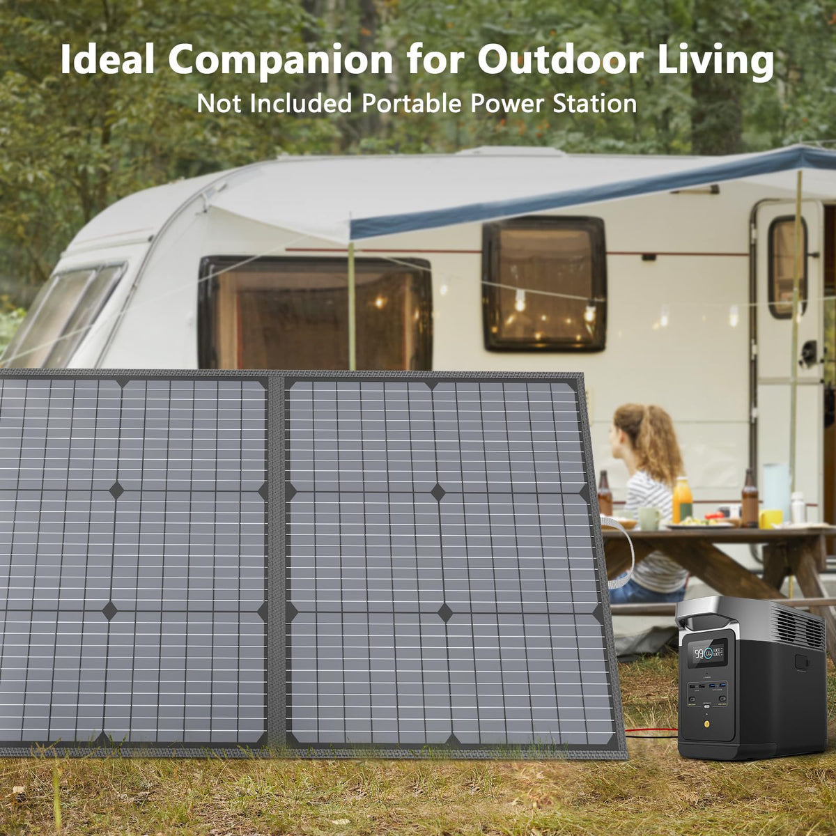 Foldable Portable Solar Panel Kit RRP - £89.99 IP67 20V 23.5% Efficiency - 110W