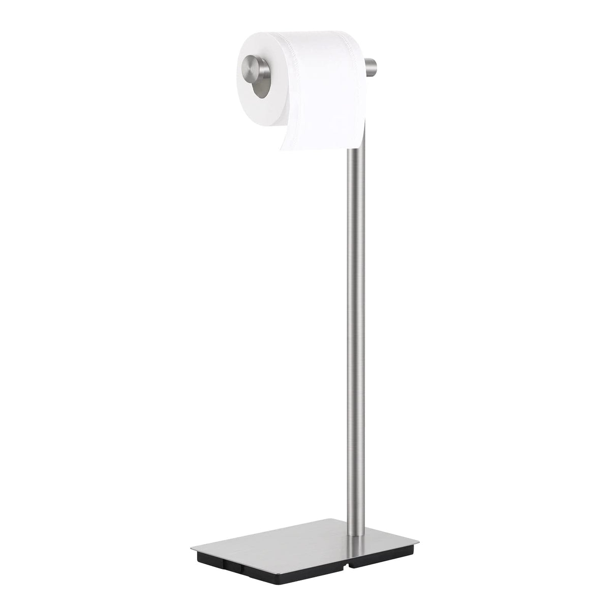 KES Toilet Roll Holder RRP - £34.99 Free Standing, Bathroom Tissue Paper Holder Stand Alone Heavy Duty SUS304 Stainless Steel Brushed Finish, BPH286S1A-2