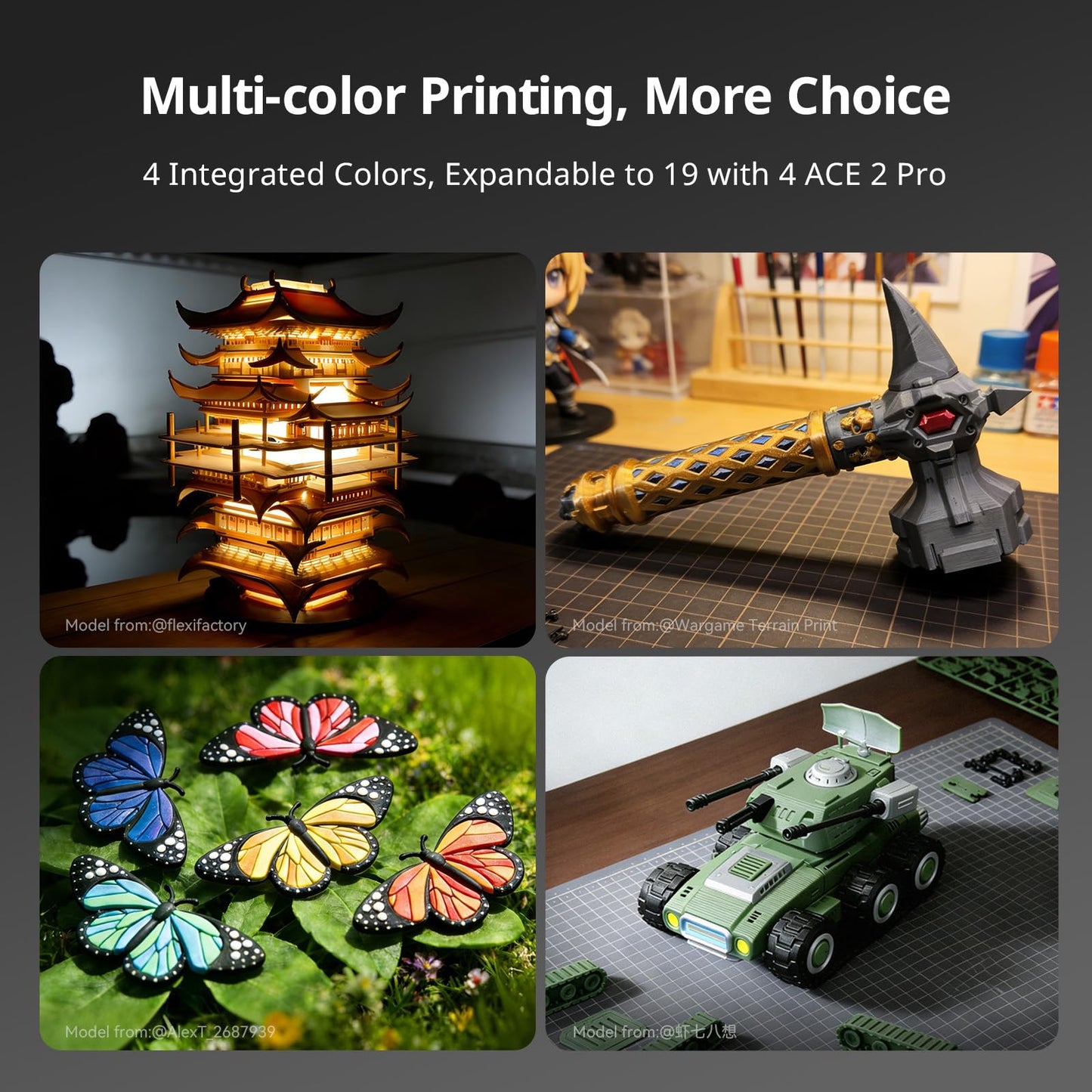 Anycubic Kobra X 4-Colour 3D Printer - RRP £329.99 - AI Camera Quiet 600mm/s – Multicolour