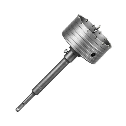 SALI Concrete Hole Saw Kits 110mm Tungsten Steel Wall Hole Cutter Drill Bit Sets with M22 Thread 220mm SDS Plus Shank Connecting Rod Center Positioning Drill Bit for Cement Wall Masonry Foam Brick