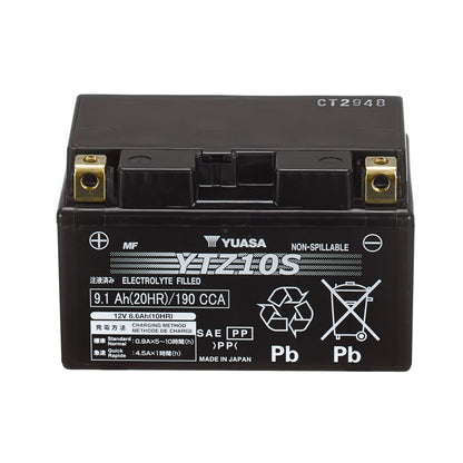 Yuasa YTZ10S Motorbike Battery - RRP £69.99 - 12V 190CCA AGM VRLA Maintenance-Free  YTZ10S