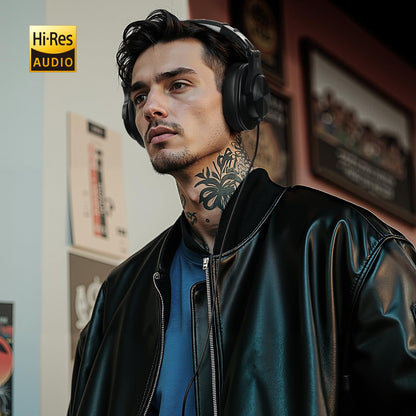 OneOdio A71D Wired Over-Ear Studio Headphones RRP - £34.99 Hi-Res Foldable – Black