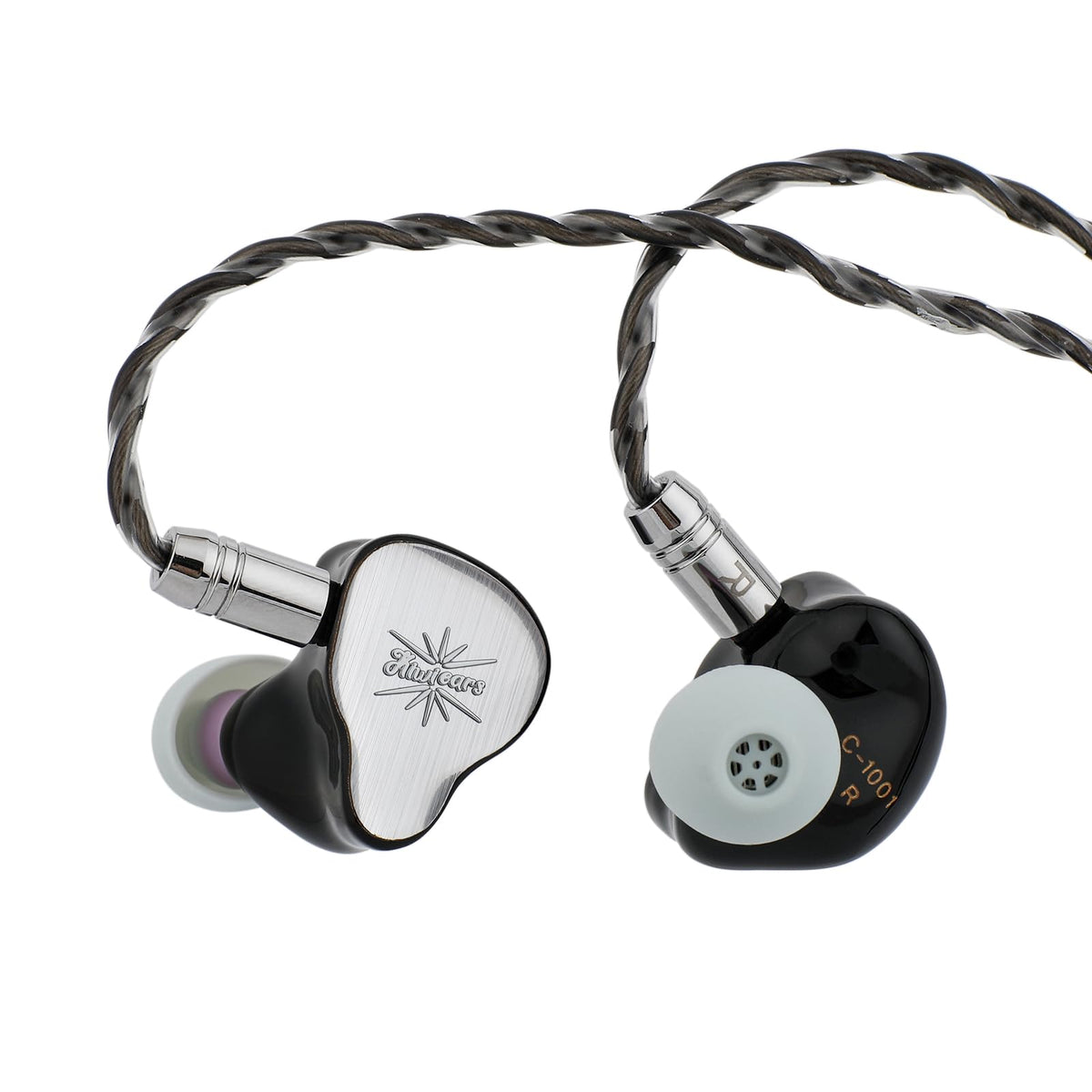 Linsoul Kiwi Ears KE4 In Ear Monitor RRP - £169.99, 2DD+2BA Hybrid Earphone, Gaming Earbuds, HiFi Wired IEM, with Detachable IEM Cable for Musician Audiophile (Silver)