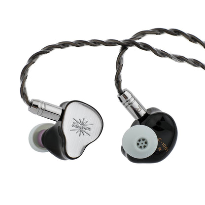 Linsoul Kiwi Ears KE4 In Ear Monitor RRP - £169.99, 2DD+2BA Hybrid Earphone, Gaming Earbuds, HiFi Wired IEM, with Detachable IEM Cable for Musician Audiophile (Silver)