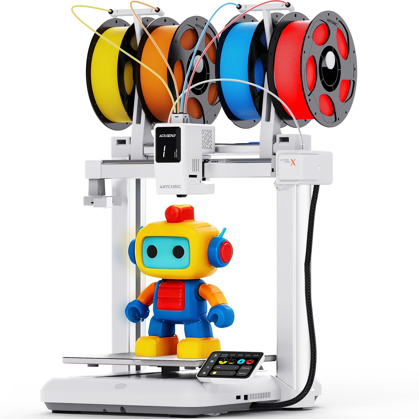 Anycubic Kobra X 4-Colour 3D Printer - RRP £329.99 - AI Camera Quiet 600mm/s – Multicolour
