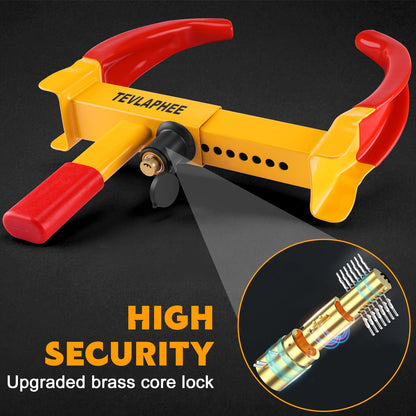 Tevlaphee Wheel Clamp RRP - £37.99, Wheel Lock Anti Theft Wheel Clamp, Caravan Wheel Locks, Trailer Wheel Clamp, Heavy Duty, 3Keys