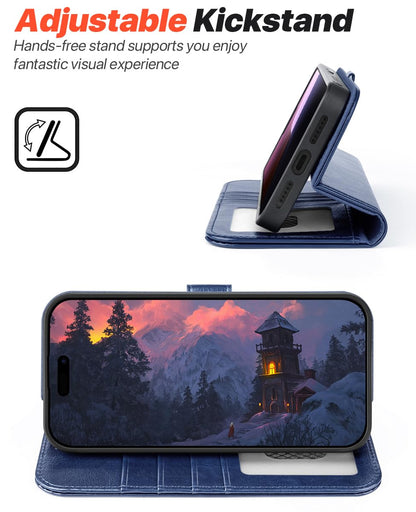 OCASE 2-in-1 Wallet Case for iPhone 17 Pro Max RRP - £29.99 with RFID Blocking – Blue
