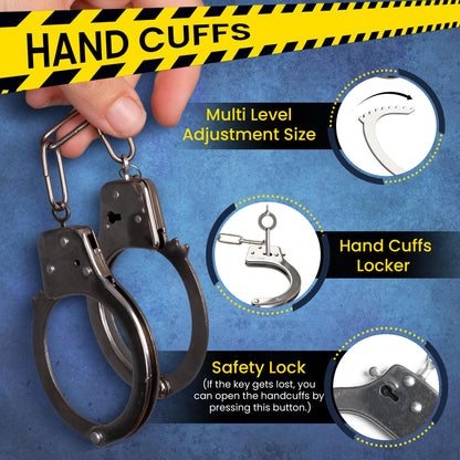 Adults Police Costume Accessories Set – Sunglasses, Handcuffs, Badge - RRP £6.99 – Fancy Dress